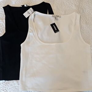 Express Cropped tanks.